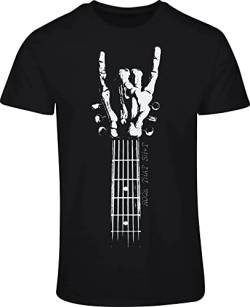 Heavy Metal T-Shirt - Rock That - Rock 'n' Roll T-Shirt Herren Männer - Gitarre Tshirt - Metalhand - Devil Horns - Mano Cornuta - Rock Musik T-Shirt (5XL) von minifan