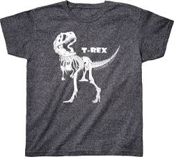 Kinder T-Shirt: T-Rex der im Dunkeln leuchtet - Tyrannosaurus Rex Dino Dinosaurier - Glow in The Dark - Shirt für Jungen & Mädchen Geschenk-Idee zum Geburtstag für Kinder und Dino Fans (104) von minifan