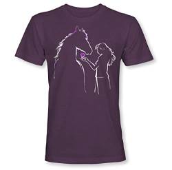 Mädchen Pferde T-Shirt: Pferde Liebe - Geburtstag-s Shirt Pferd - Kinder - Geschenk-Idee - Reiten Pony - Horse-Girl - Pink Rosa - Niedlich - Pony T-Shirt - Kindergeburtstag - Pferdesport (128) von minifan