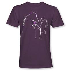 Mädchen Pferde T-Shirt: Pferde Liebe - Geburtstag-s Shirt Pferd - Kinder - Geschenk-Idee - Reiten Pony - Horse-Girl - Pink Rosa - Niedlich - Pony T-Shirt - Kindergeburtstag - Pferdesport (140) von minifan