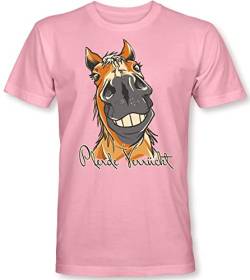Mädchen Pferde T-Shirt: Pferde Verrückt - Geburtstag-s Shirt Pferd - Kinder - Geschenk-Idee - Reiten Pony - Horse-Girl - Pink Rosa - Niedlich - Pony T-Shirt - Kindergeburtstag - Pferdesport (164) von minifan