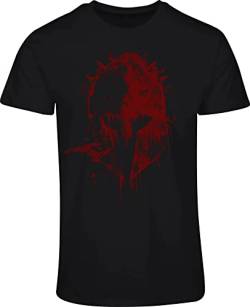 Sparta T-Shirt Herren : Raben Bluthelm - Fitness T-Shirt Wikinger Geschenke für Männer - Wikinger Kleidung (4XL) von minifan