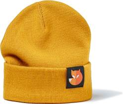 Strickmütze: Fuchs - Fox Wollmütze - Wintermütze/Rollmütze/Long Beanie/Mütze/Seemannsmütze/Unisex Herren Damen Outdoor Mütze Geschenk (Mustard) von minifan