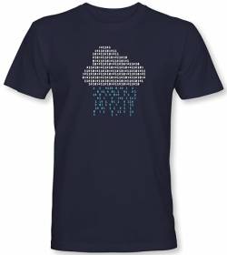 T-Shirt Programmiere Herren : Cloud - Binärcode Dualcode Informatiker Shirts Herren -Geschenk für Computer PC IT-ler Nerd Shirt Gamer Administrator Tshirt (3XL) von minifan