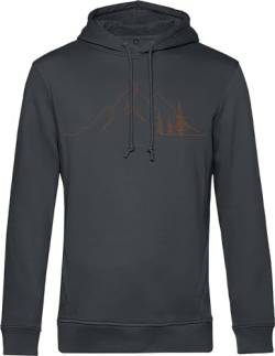 minifan Bio Berg Pullover: Berg-Gipfel - Outdoor Kapuzenpullover - Geschenk für Wanderer - Bergsteiger Outdoor Ausrüstung - Kletter Pullover - Ski Pulli - Unisex Hoodie (L) von minifan