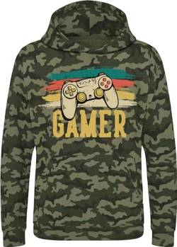 minifan Kinder Camouflage Pullover : Gamer - Kapuzenpullover für Gamer Jungen und Mädchen Gamer Hoodie (7/8) von minifan