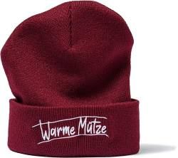 minifan Strickmütze: Warme Mütze Wollmütze - Wintermütze/Rollmütze/Skimütze/Seemannsmütze/Unisex Herren Damen Kinder Outdoor Mütze Geschenk für (Burgundy) von minifan