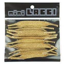 minilacci Elastische Schnürsenkel Für alle Jahreszeiten geeignet, Gold Glitter, Einheitsgröße von minilacci