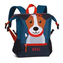 minimutz Personalisierter Kindergarten-Rucksack Hund mit Name | Kleiner Rucksack Kinder Freizeitrucksack aus recyceltem Material Tiermotiv Mädchen Jungen von minimutz