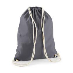 minimutz Turnbeutel Baumwolle zum Zuziehen - Schuhbeutel zum Bemalen Bedrucken - Sportbeutel Gymbag Jute Rucksack (grau) von minimutz