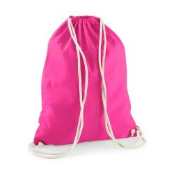 minimutz Turnbeutel Baumwolle zum Zuziehen - Schuhbeutel zum Bemalen Bedrucken - Sportbeutel Gymbag Jute Rucksack (pink) von minimutz