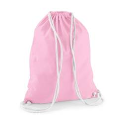 minimutz Turnbeutel Baumwolle zum Zuziehen - Schuhbeutel zum Bemalen Bedrucken - Sportbeutel Gymbag Jute Rucksack (rosa) von minimutz