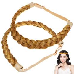 minkissy 10 Stk Dickes Zopfhaar Geflochtene Haarstirnbänder Zopf Stirnband Blond Geflochtene Haarbänder Für Frauen Geflochtenes Haarband Perücken Damen Schal Elastisch Hochtemperaturdraht von minkissy