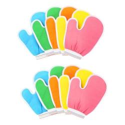 minkissy 10 Stk Schaumerzeugende Handschuhe Gesichtsreiniger Peeling-handschuhe Für Den Körper Säuglingsfäustlinge Körperpeeling Handpeeling Luffa Ein Bad Nehmen Badetuch Männer Und Frauen von minkissy