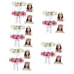 minkissy 10 Stk Stirnband Girlande Haarschmuck Europäisch Und Amerikanisch Blumen Fräulein Stoff von minkissy