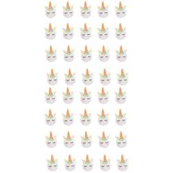 minkissy 100 Stk Kinderschmuck Mini-Sammelalbum Mini-Haarbänder Reize Basteldekoration aus Kunstharz zum Selbermachen Einhorn-Schleim-Anhänger Handyhülle Ornament Lieferungen Creme 3d von minkissy
