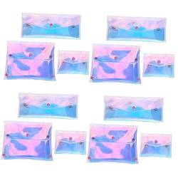 minkissy 12 STK Kosmetik Tasche Geldbörse Mini Holografische Stifttasche Klare Geldbörsen Für Frauen Aufbewahrungsbeutel Für Schreibwaren Kulturbeutel PVC Aufbewahrungstaschen - Reisen von minkissy