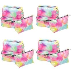 minkissy 12 STK Kosmetiktasche Aufbewahrungstasche Tie-dye Reisen Container PVC von minkissy