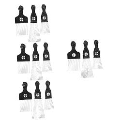 minkissy 12 Stk Kamm Kosmetik-starter-kit Afro-picks Für Männer Afro-zopf-pick Haarpickel Für Das Haarstyling Haarstäbchen Für Lockiges Haar Haarnadel Aus Metall Edelstahl Bena Mann Glatt von minkissy