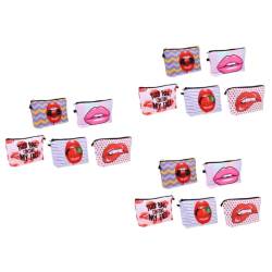 minkissy 15 STK Lippen Kosmetik Tasche Schlüsselhalter Aufbewahrungstasche Schlüsselanhänger Urlaub Unternehmen Polyester von minkissy