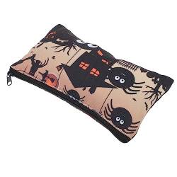 minkissy 1stk Halloween-Kosmetiktasche Kulturbeutel Für Kinder Aufbewahrungstasche Für Spinnen Halloween-Horror-dekor Halloween-Tasche Schmücken Reisen Kleine Veränderung Inneres Tuch von minkissy