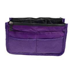 minkissy 1stk Handtaschenfutter Kulturbeutel Für Damen Großer Kamerarucksack Clutch-Liner-Make-up-Tasche Sichtbarer Make-up-Organizer Minikamera Badezimmertasche Kosmetik Violett Mann Nylon von minkissy