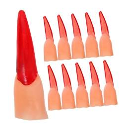 minkissy 20st Fingerlinge Maskerade Fingernägel Halloween-kostüme Für Männer Fingerkrallen Cosplay Halloween-hexenfinger Hexenfinger Masse Vampir-finger Pfote Nagel Mann Plastik Partybedarf von minkissy