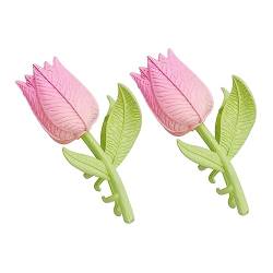 minkissy 2St Tulpen fangen Haarspange große Haarklammern Braut- Haarspangen Haarnadel Haar Klammern Blumenclips für das Haar Frühling und Sommer Klauenclip kratzen Griffigkeit Plastik von minkissy