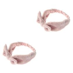 minkissy 2St abschmink haarband make up haarband Schweißabsorbierendes Haarband haarreif pink haarband pink Schützendes Haarband Atmungsaktives Haarband Rosa Haarband bilden Stirnband Schal von minkissy