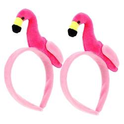 minkissy 2st Flamingo-stirnband Tierische Stirnbänder Sommerparty Stirnband Lustiges Haarband Flamingo-zubehör Damen-stirnband Vogel Stirnband Flamingo-party Geschenk Der Sommer Stoff Kind von minkissy