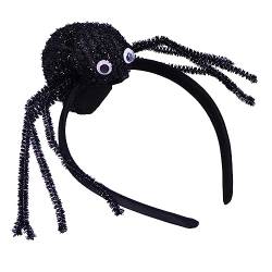 minkissy 2st Halloween-spinnen-haarschmuck Spinnen-cosplay-stirnband Süßes Oder Saures-party Halloween-haarreifen Tier Funkeln Spinnenhaarreifen Dekor Unheimlich Weihnachten Kleidung Stoff von minkissy