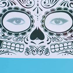 minkissy 3 Stück Halloween-Rosenschädel-Stirnband Mexikanischer Tag Der Toten Kopfbedeckung Blumenkrone Mit Gesicht Skelett-Tattoos Totenschädel-Tattoos Für Halloween-Party von minkissy