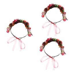 minkissy 3St Geweih Stirnband Weihnachtsmädchen Kopfbedeckung Stirnband mit Beerenblumen haarspange weihnachten weihnachtshaarspangen Haarschmuck für Girlanden zur Dekoration Mode von minkissy
