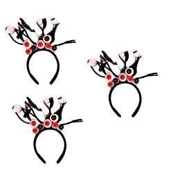 minkissy 3st Halloween-stirnband Halloween-party-stirnband Augapfel Kopfbedeckung Stirnbänder Für Halloween-kostüme Augapfel-stirnband Leuchtendes Stirnband Kleidung Plastik Herzförmig von minkissy