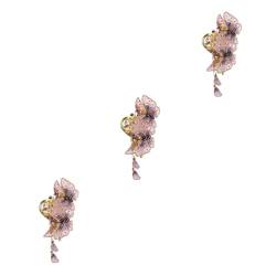 minkissy 3st Kopfbedeckung Haarklammern Schmetterling Kopfschmuck Haarklemmen Französische Haarspange Pferdeschwanz-halter-clips Schmetterling Haarnadel Legierung Yiwu Fräulein Mädchen von minkissy