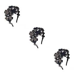 minkissy 3st Stirnband Juwelenbesetzte Haarreifen Strass-stirnbänder Für Frauen Kopfschmuck Aus Kristallperlen Flapper-accessoires Für Frauen Fräulein Frauenkleidung Leder Haarschmuck von minkissy