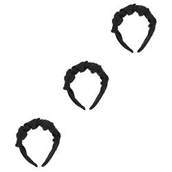 minkissy 3st Vintage-stirnband Spa-stirnband Verdrehtes Stirnband Für Frauen Stirnband Aus Seidenknoten Geflochtener Haarreifen Kopftuch Mit Yoga-knoten Binden Stoff Fräulein Handtuch von minkissy