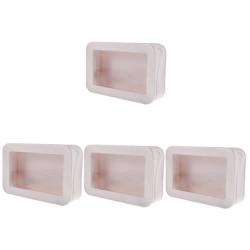 minkissy 4 Stück Durchsichtige Kosmetiktasche Quadrat Reisen PVC Aufbewahrungstasche von minkissy