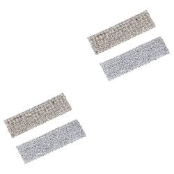 minkissy 4 Stück Haarspangen Haarklammer Haarnadeln mit Strasssteinen Schnappclip scheinen Knopf Diamant von minkissy