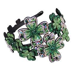 minkissy 4 Stück Stirnband Bling Stirnbänder Strass-blumen-flapper-haarband Haarband Aus Strass Kristall Breites Haarband Stirnbänder Für Damen Schwarz Strasssteine Jahrgang Liner Fräulein von minkissy