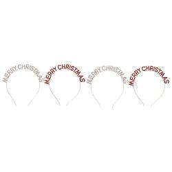 minkissy 4 Stück Weihnachtsstirnband Geburtstags-stirnband Für Frauen Partyzubehör Für Silvester 2024 Party-haarbänder Stirnbänder Accessoires Für Pailletten Legierung Kind von minkissy