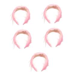 minkissy 5St Feder Stirnband haarschmuck für damen haarzubehör für damen Gesichtswaschstirnband Fascinator-Hut Stirnbänder für Damen Feder Stirnbänder Kopfbedeckungen für Frauen Cosplay von minkissy