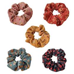 minkissy 5st Cord-scrunchie Große Haargummis Frauen Haare Bequeme Haargummis Hersteller Von Haarknoten Haargummis Für Dickes Haar Haargummis Aus Cord Herbst Und Winter Mädchen Binden von minkissy