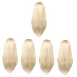 minkissy 5st Perücke Kopfbedeckung Blonde Perücken Damen Halloween-haarperücken Gerade Blonde Perücke Cosplay Gerade Perücken Kleidung Fräulein Hochtemperaturdraht Vordere Spitze von minkissy