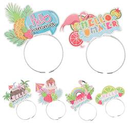 minkissy 6 Stk Hawaiianisches Stirnband Sommerparty Dekorationen Strandparty-stirnband Sommerstirnband Wassermelonen-sommerparty-zubehör Palmen-haarband Urlaub Mädchen Plastik Kopfbedeckung von minkissy