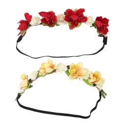 minkissy 6 Stk Tiara Für Die Hochzeit Der Braut Blumenmädchen Haarschmuck Dekorative Kopfbedeckungen Blumenhochzeit Haarbänder Blumenstirnband Stirnbänder Kind Schal Einstellbar von minkissy