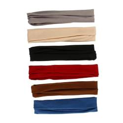 minkissy 6St Yoga schweiß absorbierende Haar bänder Turban für Männer Turbane für Männer Stirnbänder für Männer Bandanas für Männer elastisches Stirnband knoten haarband Sport Kopfbedeckung von minkissy