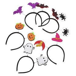 minkissy 6st Stirnbänder Aus Spinnennetzen Glitzerstirnbänder Für Damen Massengeschenke Für Erwachsene Halloween-hexen-stirnbänder Hexenhut Stirnband Haarschmuck Vlies Pop Partybedarf Kind von minkissy