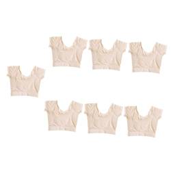 minkissy 7 Stk Schweißpolster-unterwäsche Sporthemden Für Damen Bh-einsätze Pads Sport-bhs Für Damen Waschbare Achselpads Achselhemd Bluse Für Damen Damenweste Modal Kleidung Schild Fitness von minkissy