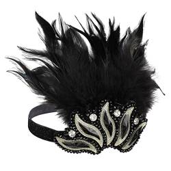 minkissy Abschluss Ball Stirnband Fascinator-stirnband Cosplay-haarband Aus Den 1920er Jahren Frauen 1920er Stirnband Party-flapper-stirnband Bankett Strasssteine Kristall Gatsby von minkissy